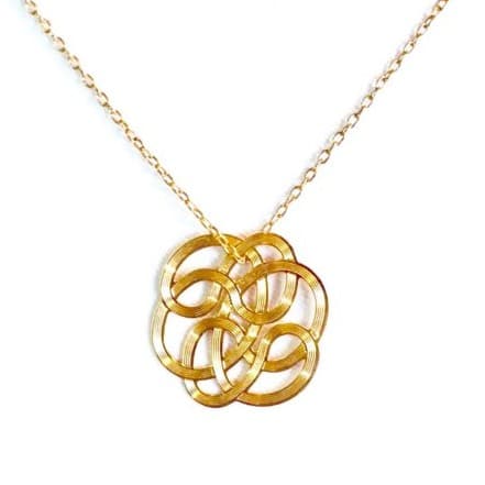 Collier enlace moi plaqué or rose
