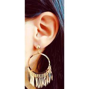 Boucles d'oreilles dorées Orientales