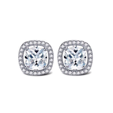 boucles d'oreilles carrées en argent