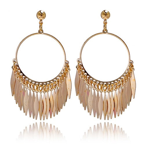 Boucles d'oreilles dorées Orientales