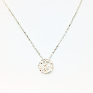 collier peace and love argenté