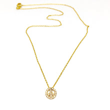 Charger l&#39;image dans la galerie, collier peace and love doré
