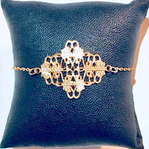 Bracelet infini rock rosé