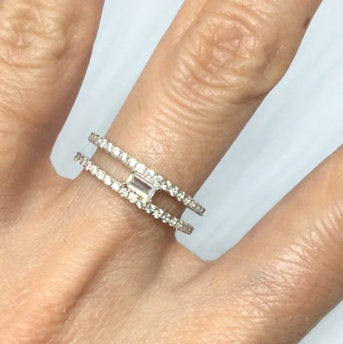 bague double en argent