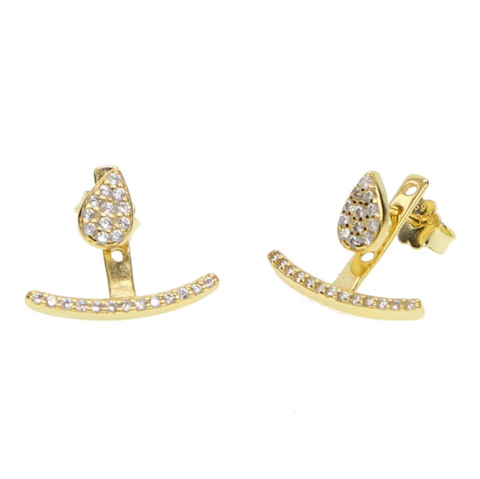 boucles d'oreilles gouttes dorées