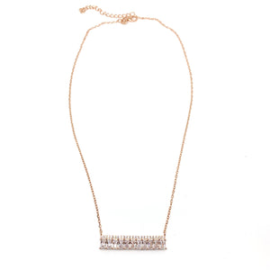 Collier barrette en plaqué or rose