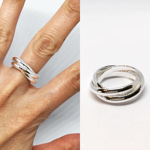Bague triple plaqué argent