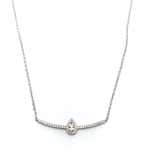 Collier en argent 925, barrette