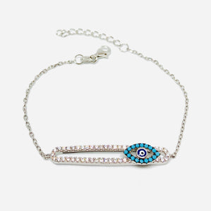 Bracelet oeil en argent