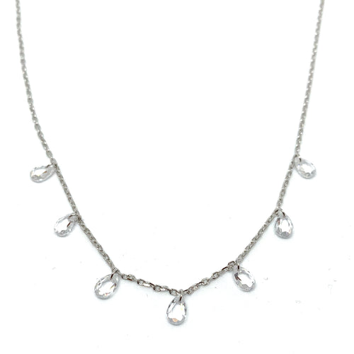 Collier en Argent à breloques en Cristal