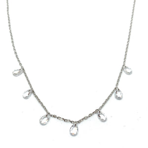 Collier en Argent à breloques en Cristal