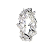 Charger l&#39;image dans la galerie, Bague en plaqué argent et zircons