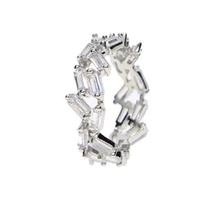 Bague en plaqué argent et zircons