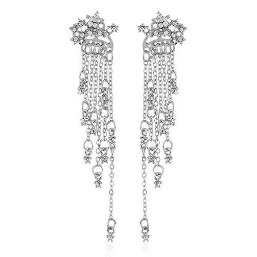 Boucles d'oreilles longues étoiles