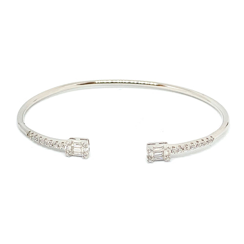 Bracelet Jonc en argent 925 et zirconium