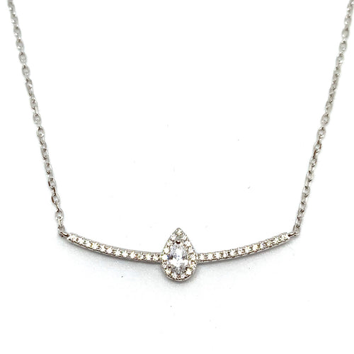 Collier en argent 925, barrette